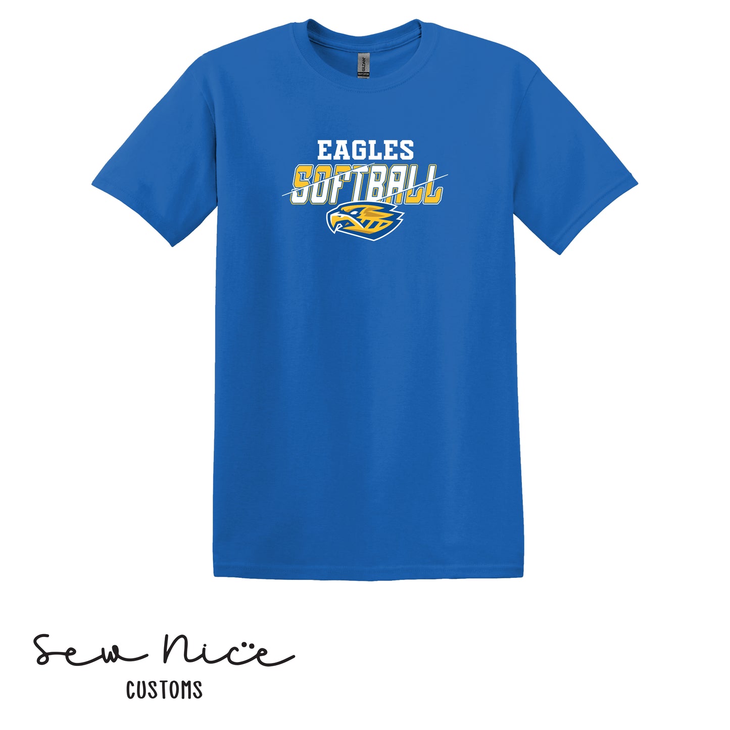 Eagle Slash Softball- Unisex Adult/Youth T-Shirt