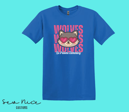 Wolves Valentine's- Unisex Adult/Youth T-Shirt