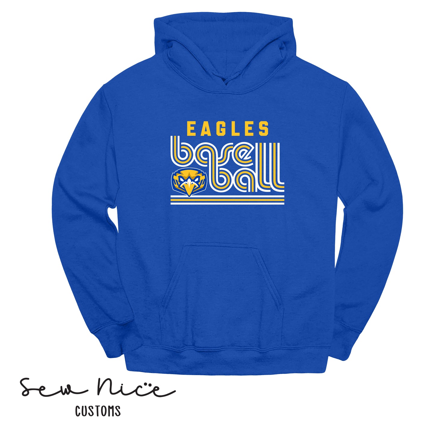 Retro Eagles Baseball - Unisex Adult/Youth Hoodie