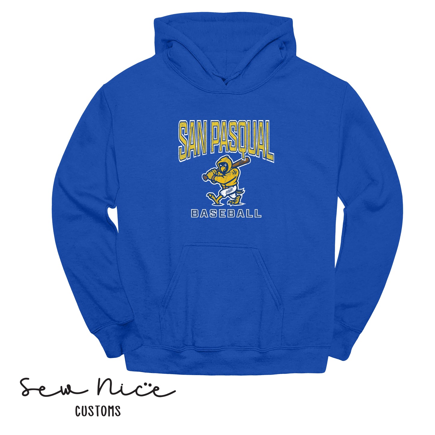 San Pasqual Baseball Mascot- Unisex Adult/Youth Hoodie