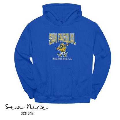 San Pasqual Baseball Mascot- Unisex Adult/Youth Hoodie