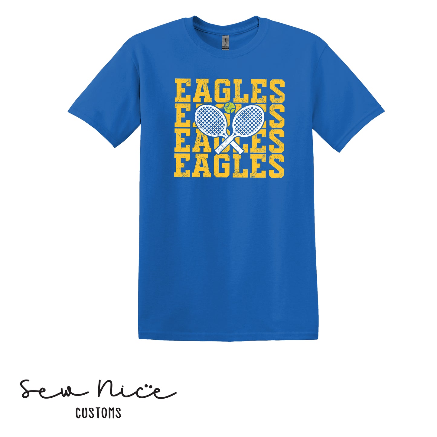 SP Eagles Stacked Tennis - Unisex Adult/Youth T-Shirt