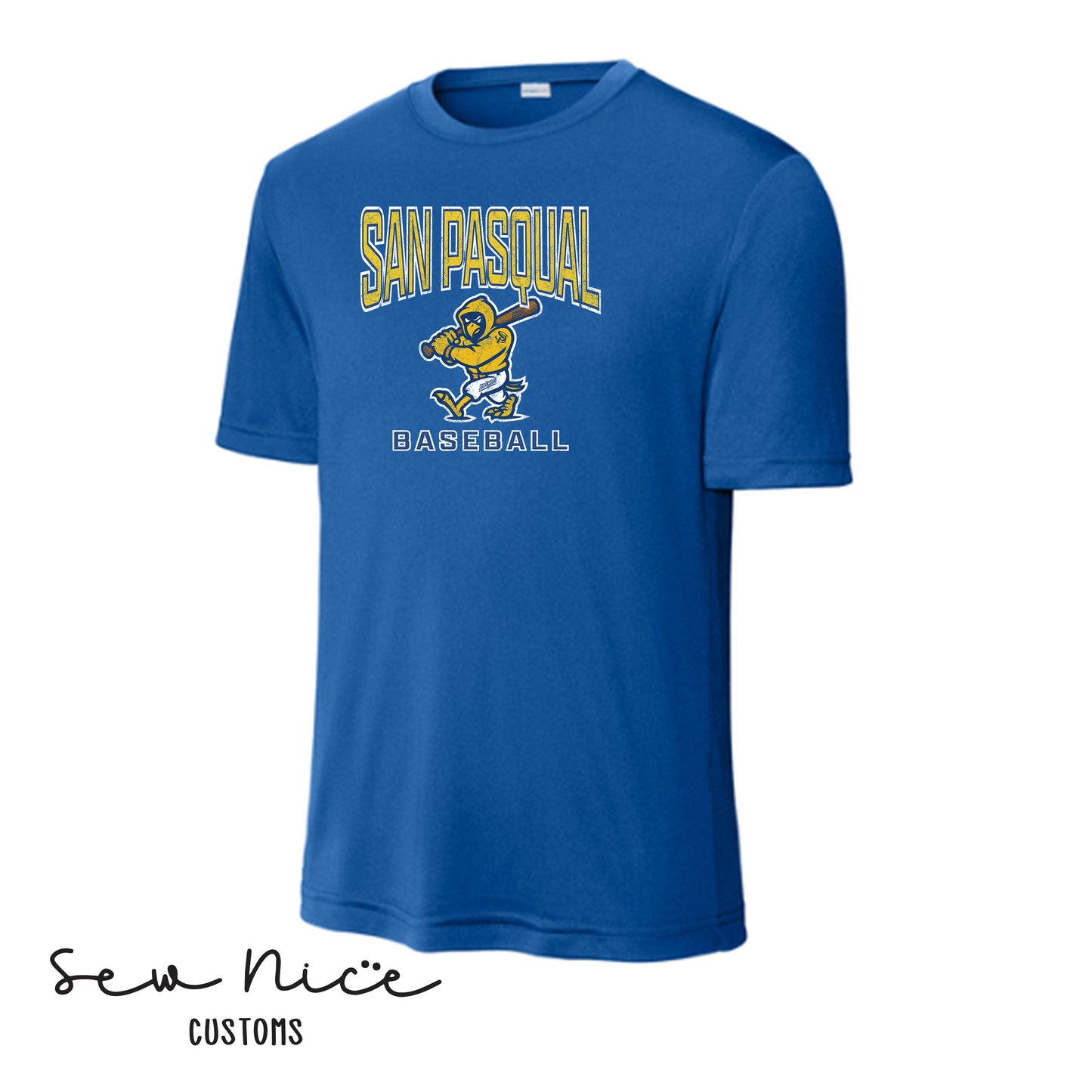 San Pasqual Baseball Mascot- Unisex Adult/Youth Dri Fit Shirt
