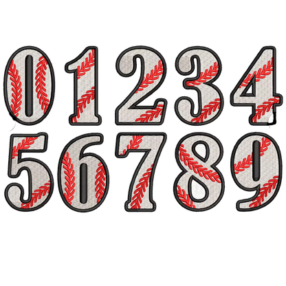 ADULT Embroidered Custom Left Chest Softball Numbers - Dynamite