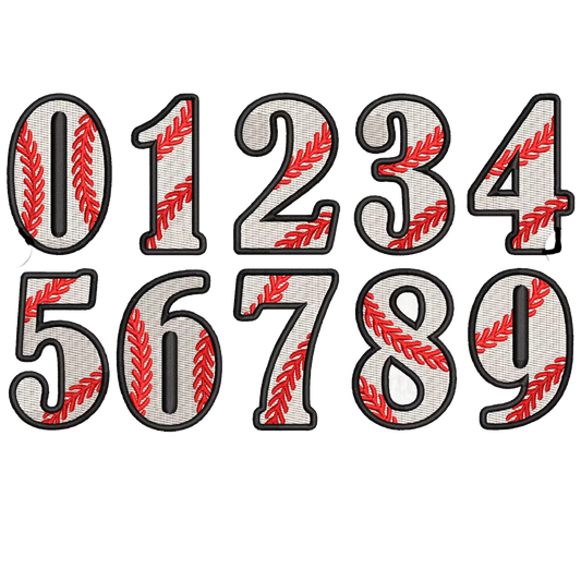 ADULT Embroidered Custom Left Chest Softball Numbers - Dynamite