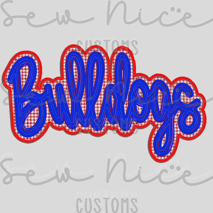 Bulldog Script Applique Crewneck