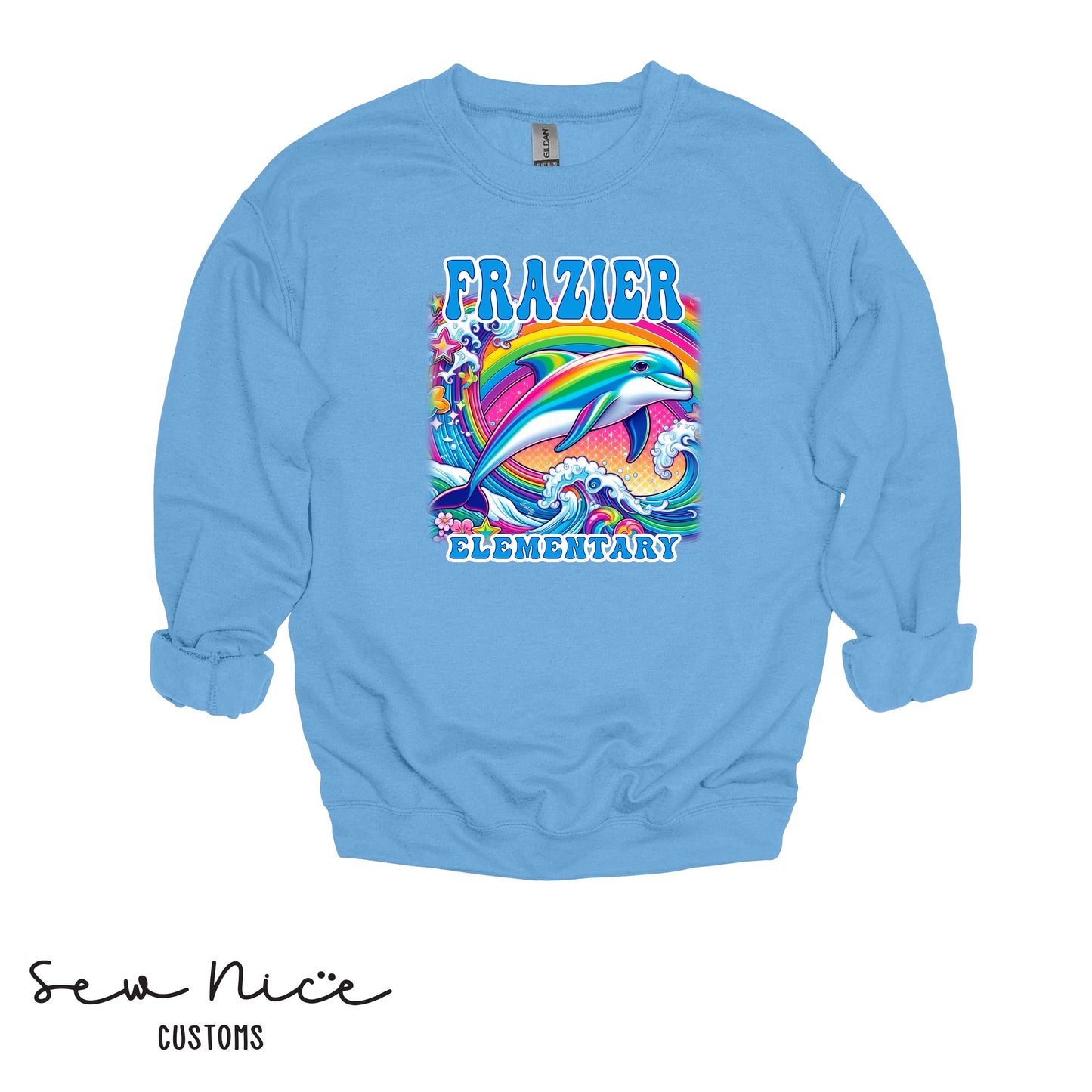 Frazier- LISA FRANK Design- Unisex Adult/Youth Crewneck Sweatshirt