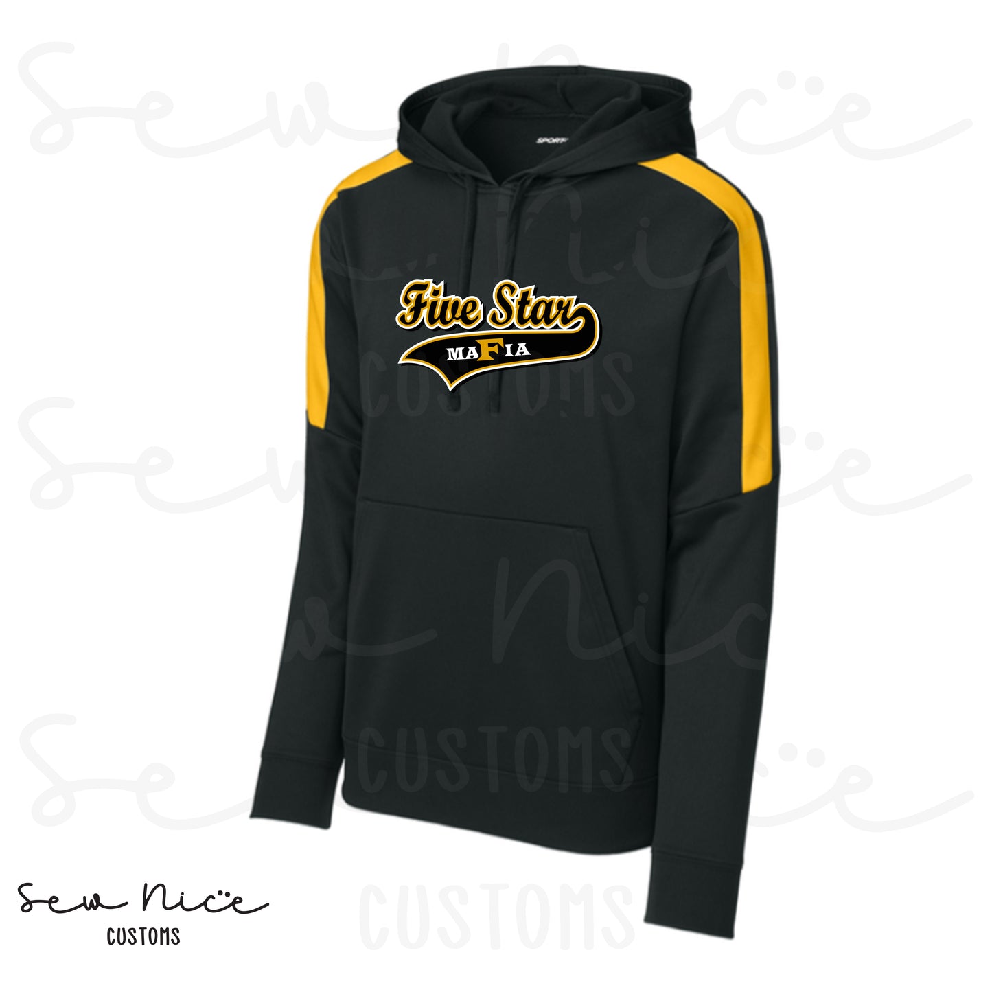 Five Star Baseball- Unisex Two Tone Hoodie