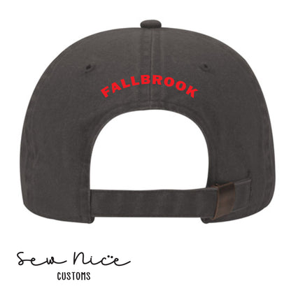 Firefighters- Fallbrook- Embroidered Distressed Dad Hat