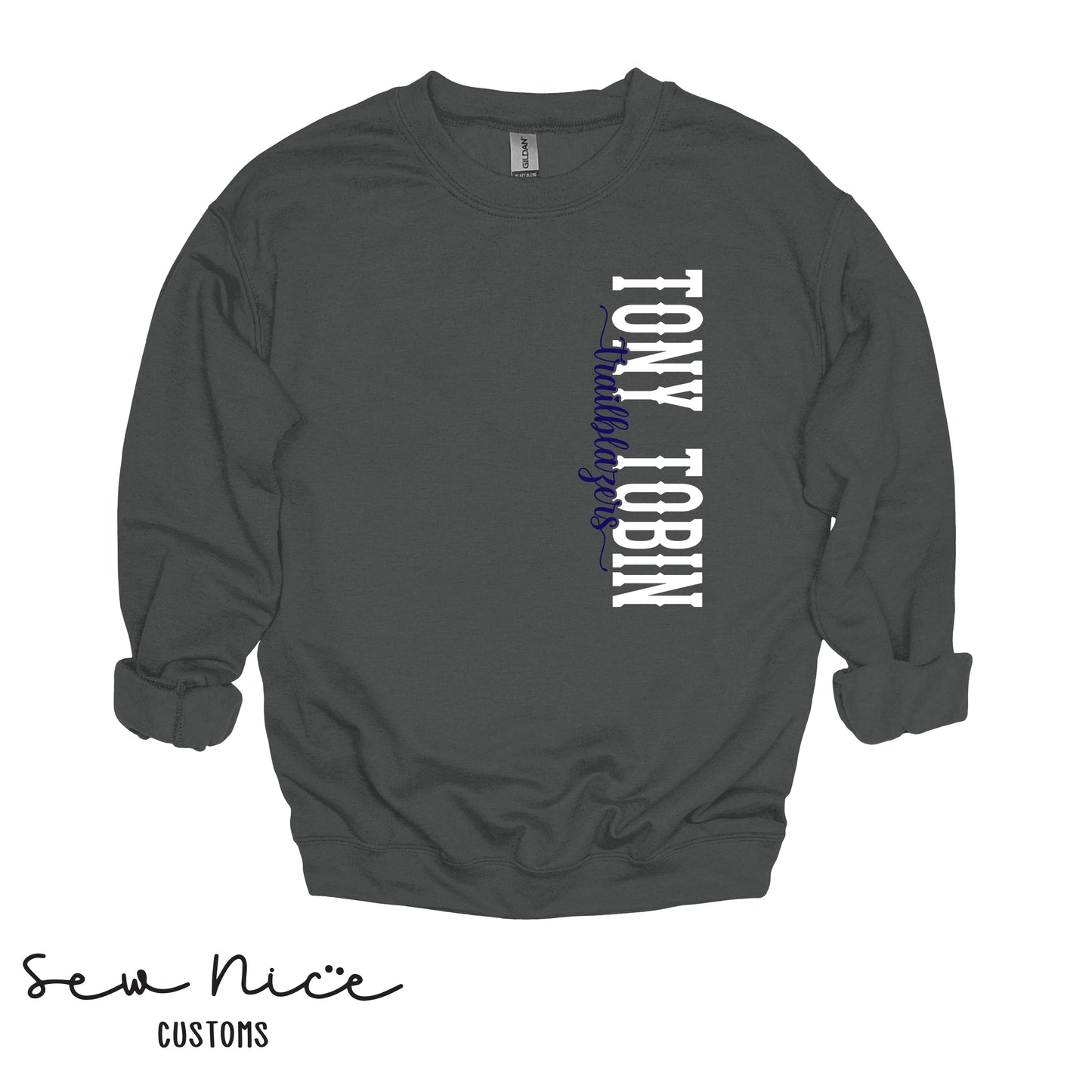 Tony Tobin Side Design- Unisex Adult Crewneck Sweatshirt