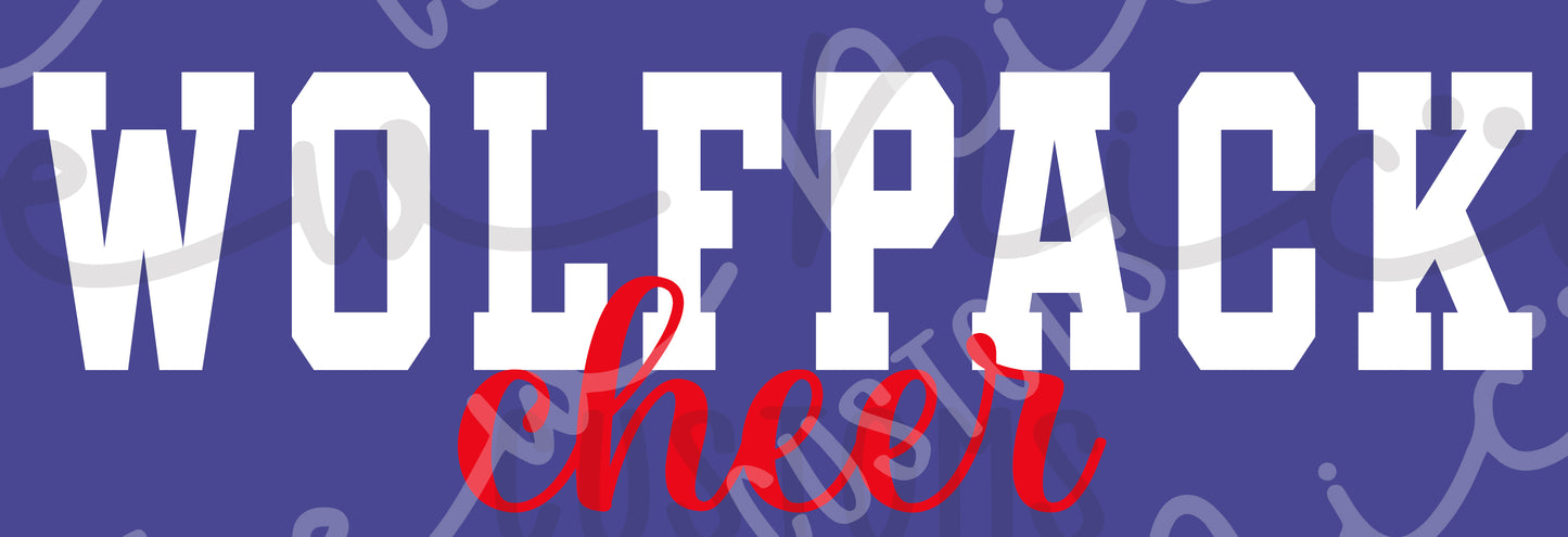 Go Cheer- Wolfpack Cheer Shoulder Design