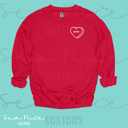 Embroidered Conversation Heart