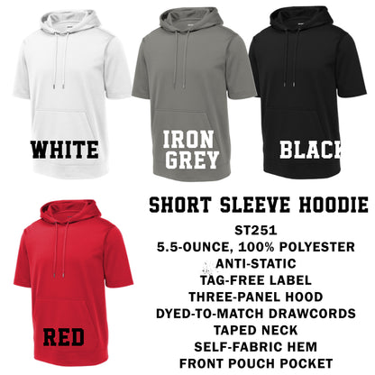 Fallbrook Warriors Gold Logo- Short Sleeve Fleece Hoodie