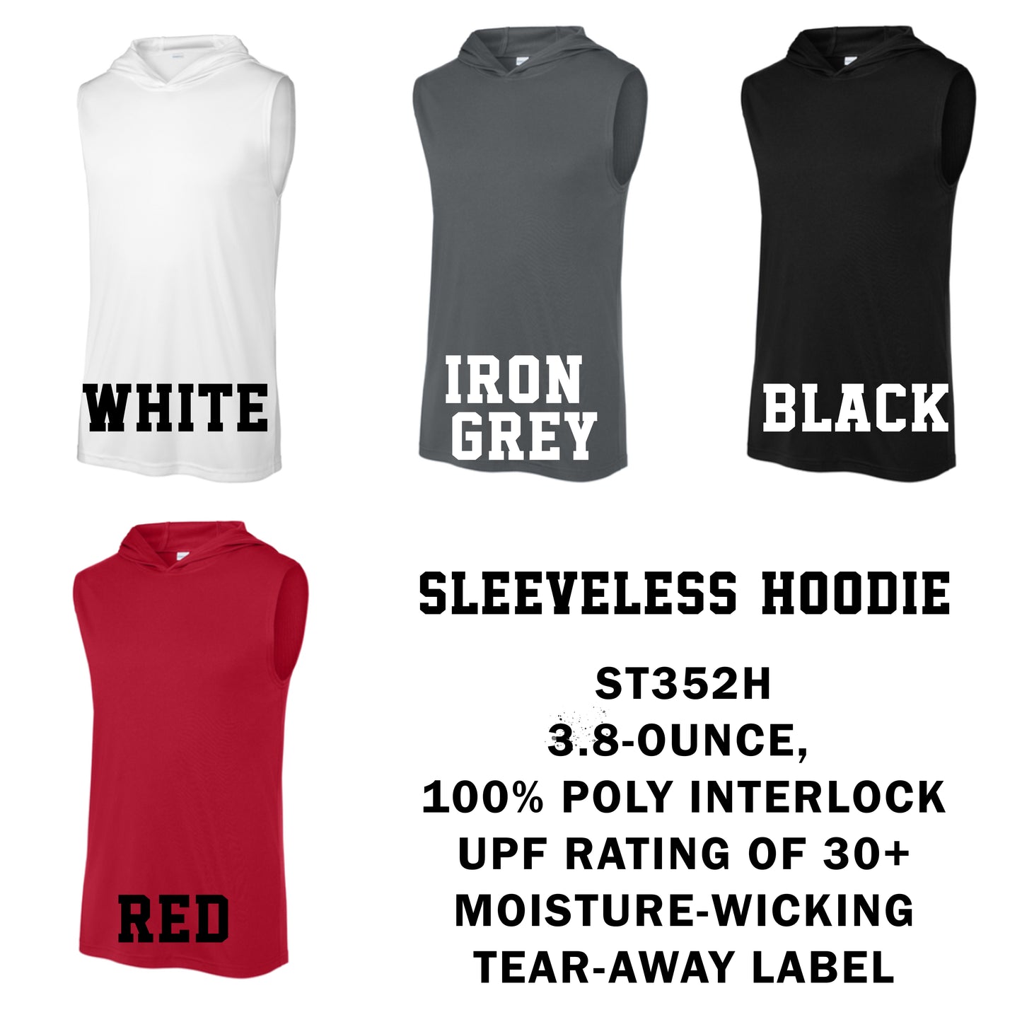 Fallbrook Warriors Gold Logo- Sleeveless Dri Fit Hoodie