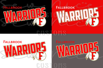 Fallbrook Warriors Gold Logo- Short Sleeve Fleece Hoodie