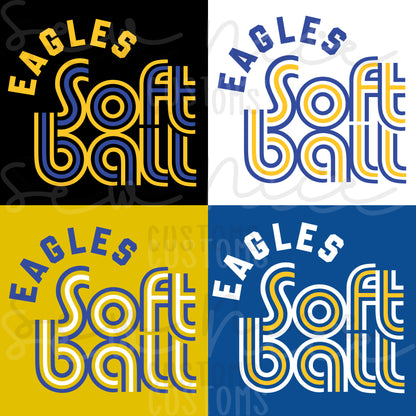 Retro SP Softball Design