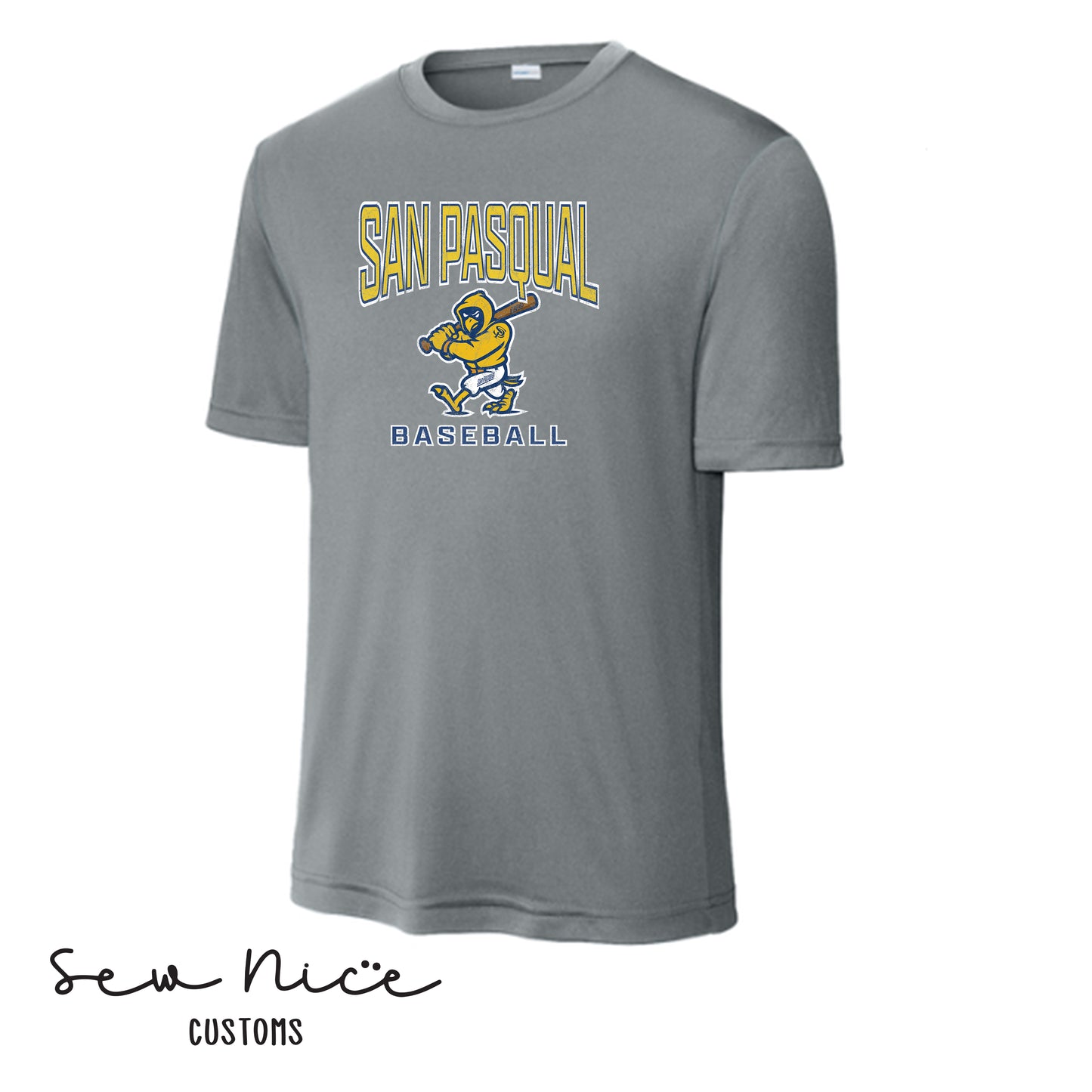San Pasqual Baseball Mascot- Unisex Adult/Youth Dri Fit Shirt