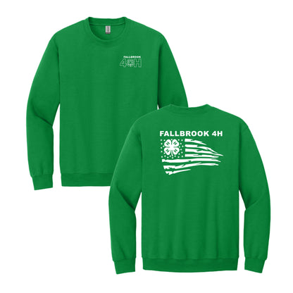 Fallbrook 4-H - ADULT Unisex Crewneck- Left Chest/Back Design