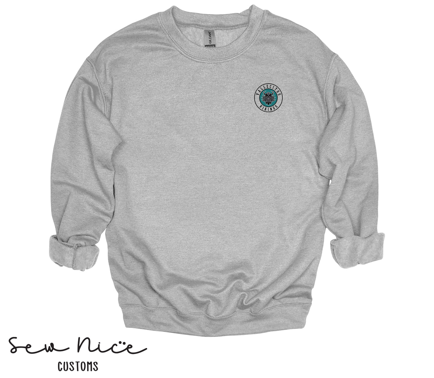 Embroidered Vallecitos Logo- Unisex Adult/Youth Crewneck Sweatshirt