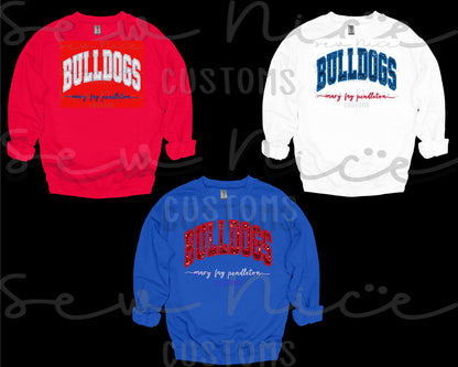 Bulldog Sequin Applique Sweatshirt
