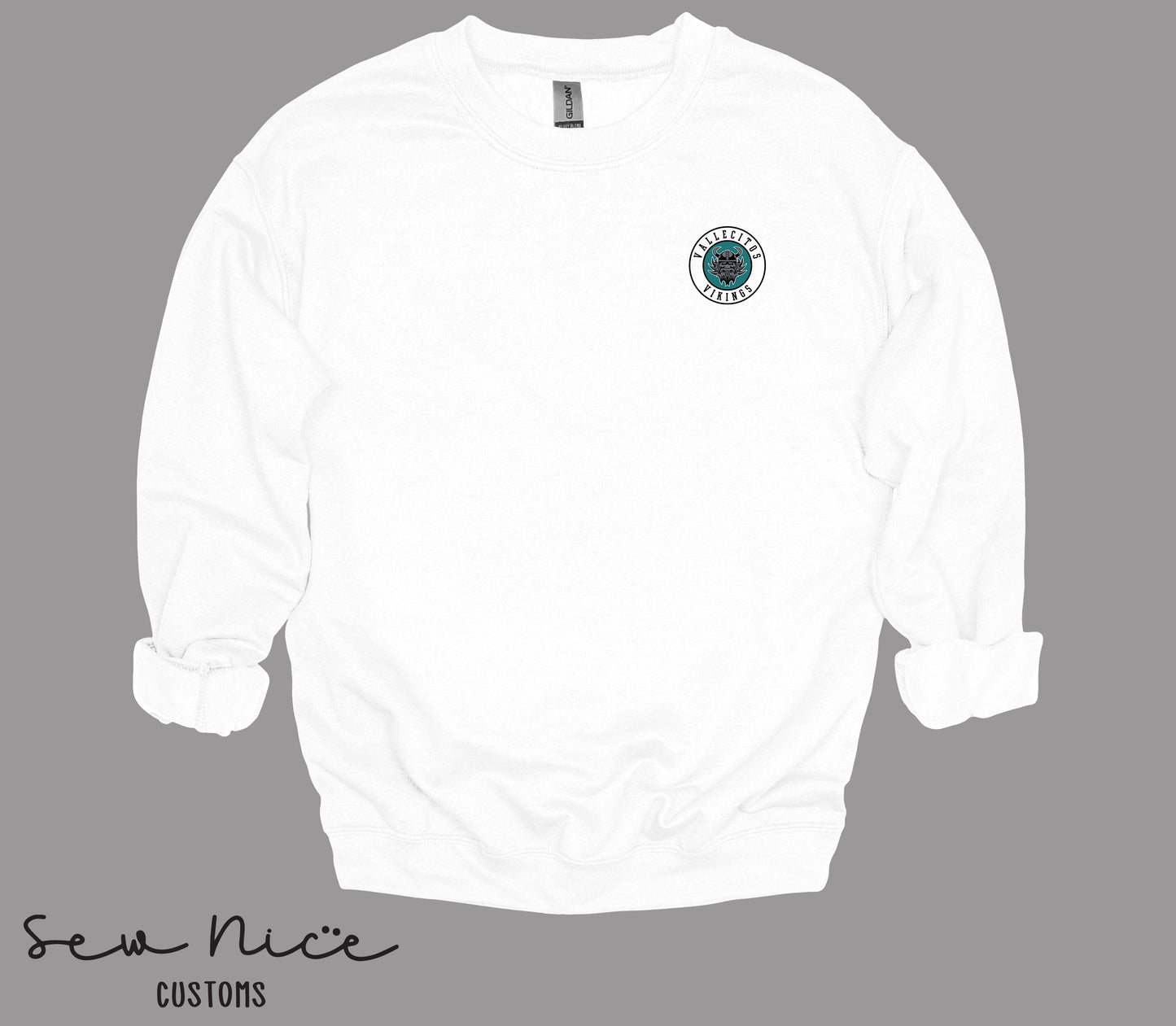 Embroidered Vallecitos Logo- Unisex Adult/Youth Crewneck Sweatshirt