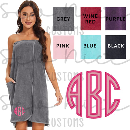 Custom Monogram Wrap Robe