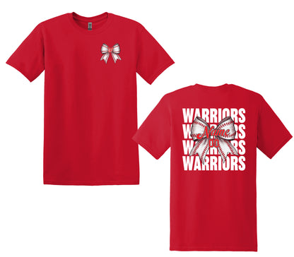 Warriors Baseball Bow- Unisex Adult/Youth T-Shirt