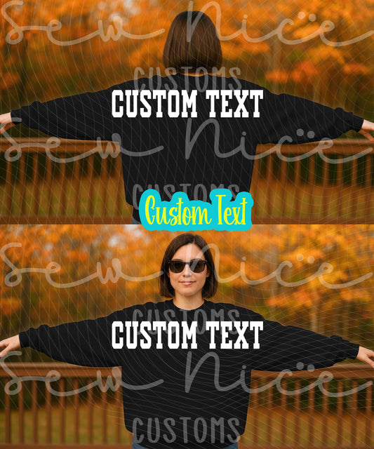 SP BASEBALL-Custom Shoulder Print - Adult/Youth Unisex Crewneck Sweatshirt