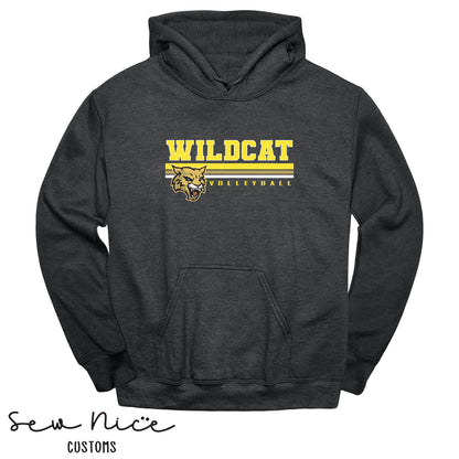Wildcat Volleyball Design-Unisex Adult/Youth Hoodie
