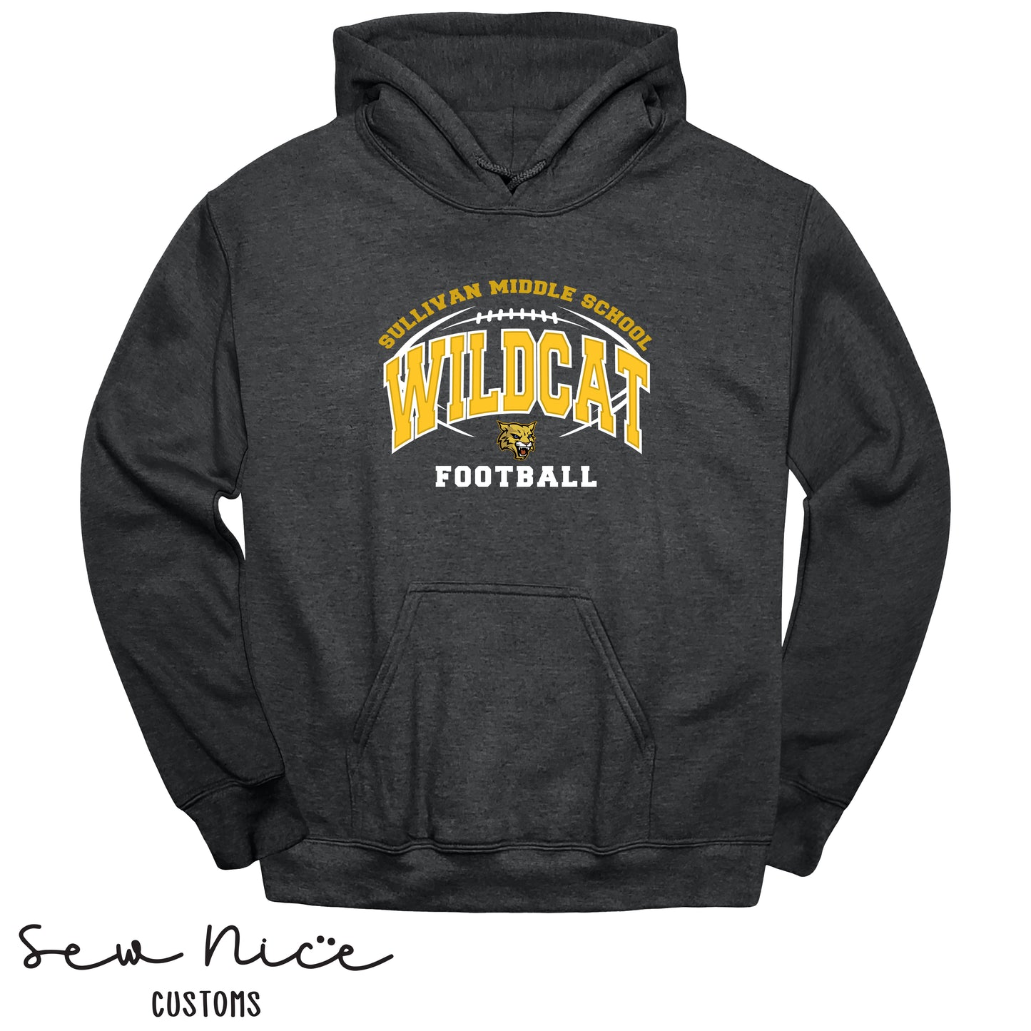 Sullivan Wildcat Football- Unisex Adult/Youth Hoodie