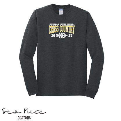 Sullivan Middle School Cross Country XC- Unisex Adult/Youth Long Sleeve Shirt