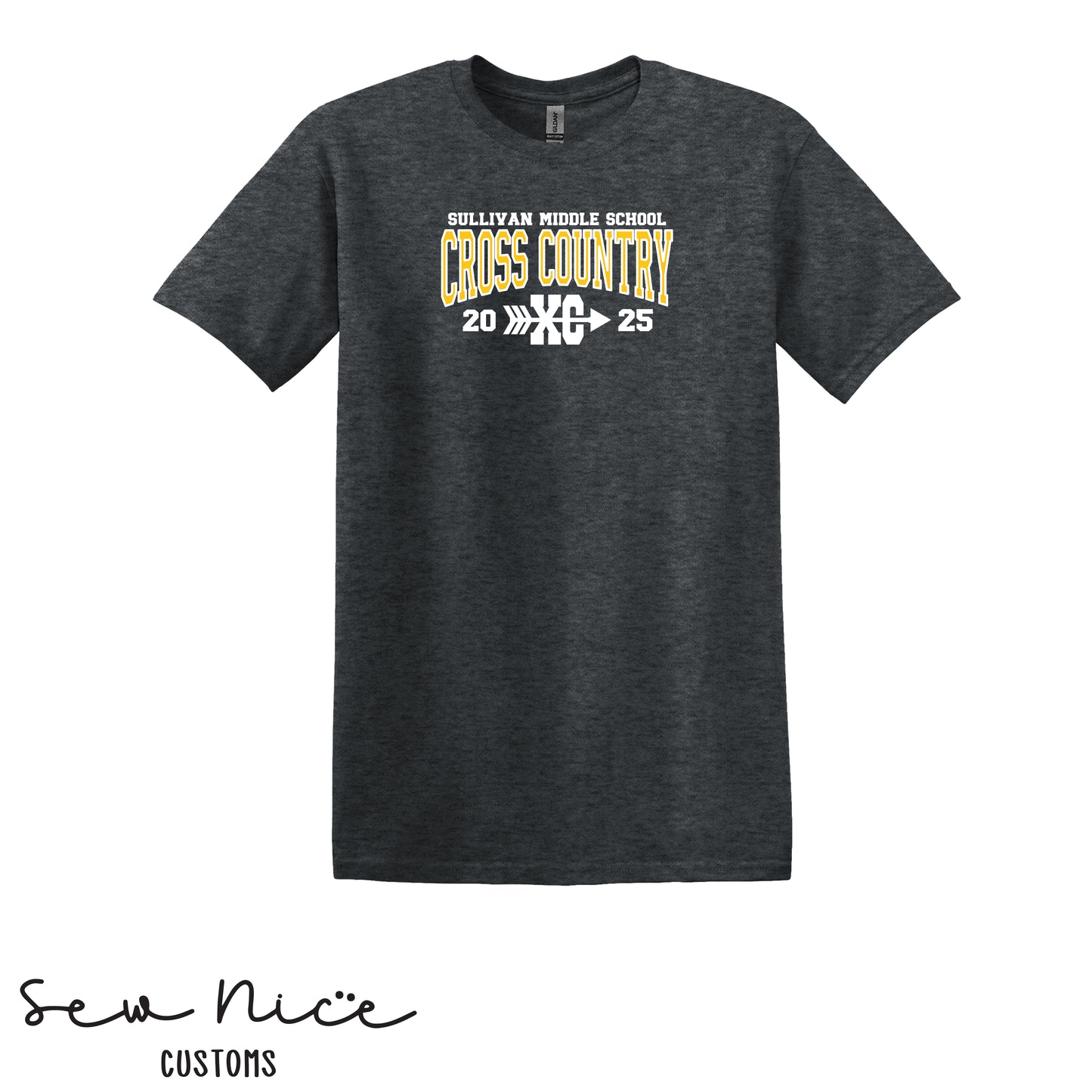 Sullivan Middle School Cross Country XC- Unisex Adult/Youth T-Shirt