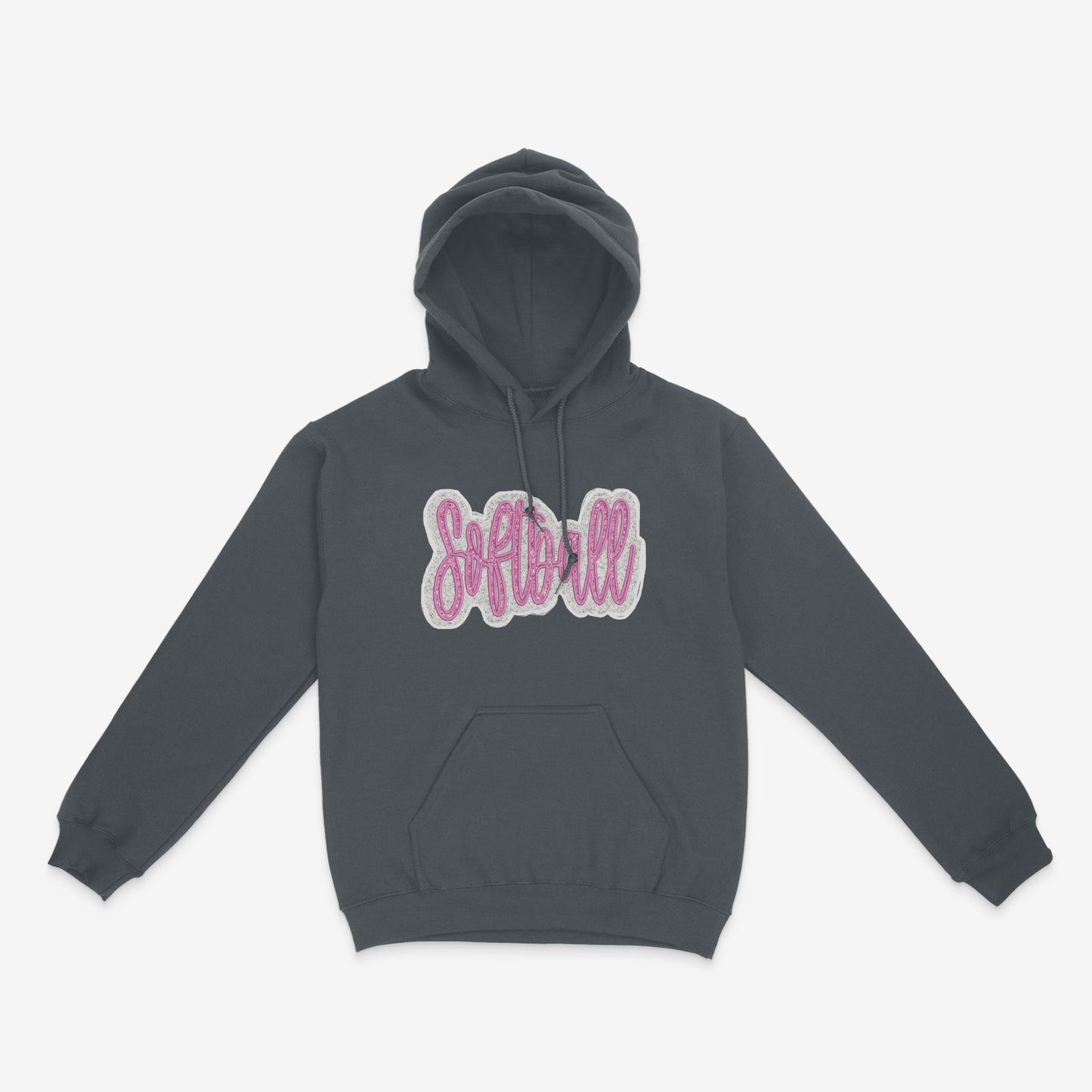Boujee Softball Glitter Applique -Unisex Adult/Youth Hoodie