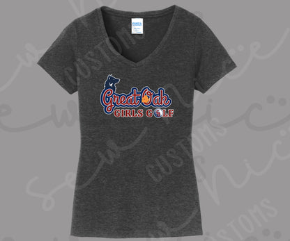 Great Oak Golf - Ladies V-Neck Shirt