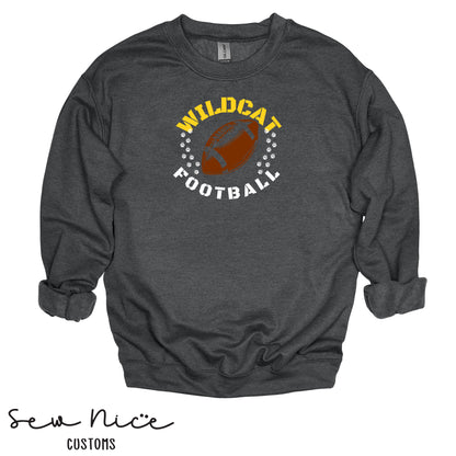 Sullivan Football Paw Prints- Adult/Youth Crewneck Sweatshirt