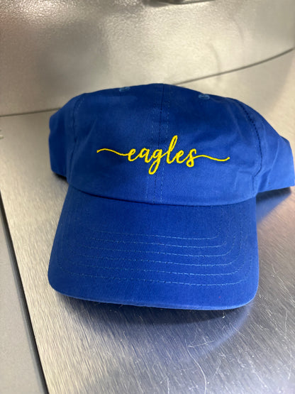 Embroidered Eagles Script - Dad Hat