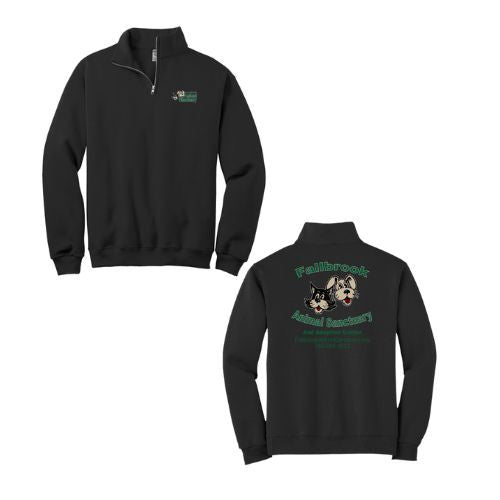 FAS ADULT 1/4 Zip Sweatshirt - Left Chest/Back Design