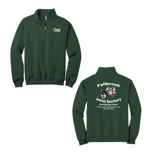 FAS ADULT 1/4 Zip Sweatshirt - Left Chest/Back Design