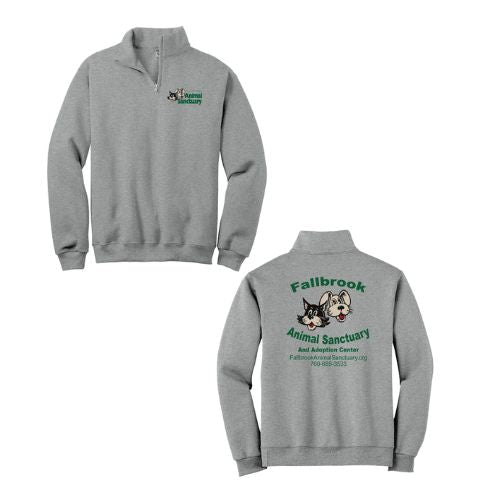 FAS ADULT 1/4 Zip Sweatshirt - Left Chest/Back Design