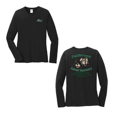 FAS- Women's Crewneck Long Sleeve - Left Chest/Back Design