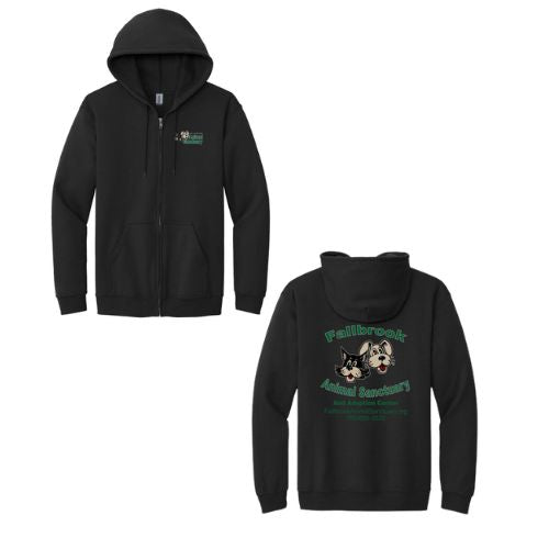 FAS ADULT Full Zip Sweatshirt - Left Chest/Back Design