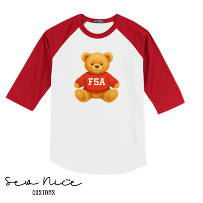 Raglan ADULT Shirt- FSA Teddy Bear