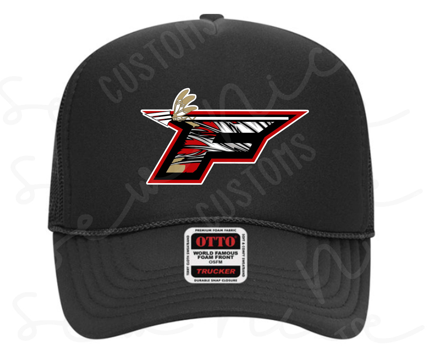Printed "F" Logo- Foam Trucker Hat