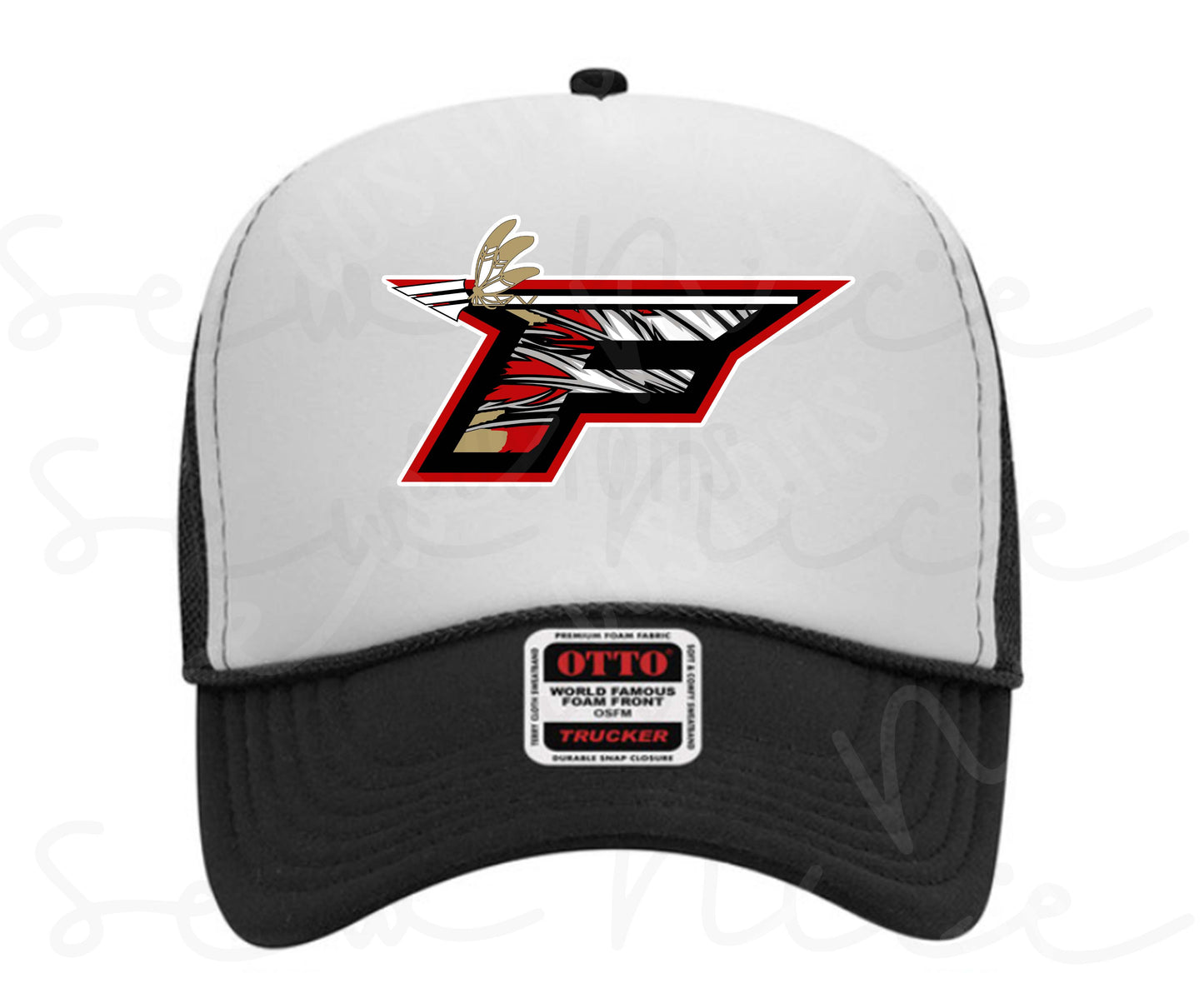 Printed "F" Logo- Foam Trucker Hat