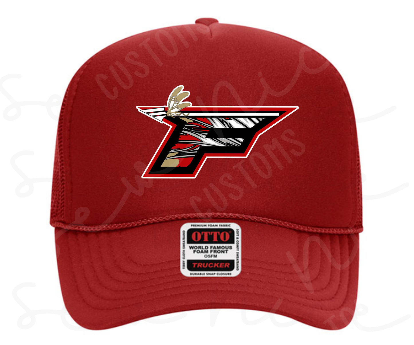 Printed "F" Logo- Foam Trucker Hat