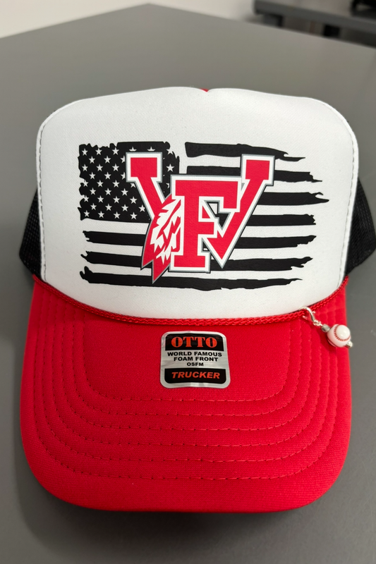 FW With American Flag-Foam Trucker- FW12U