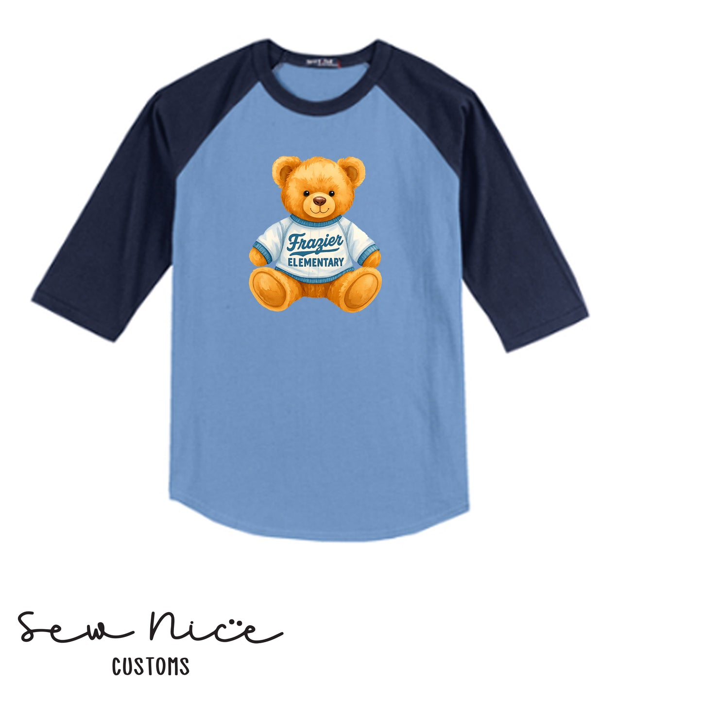 Raglan ADULT Shirt- Frazier Teddy Bear