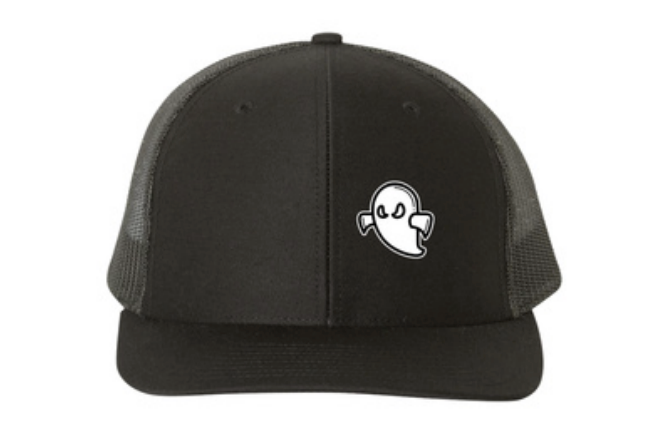 Embroidered Ghost Softball Snapback Trucker Hat (Choose your ghost)