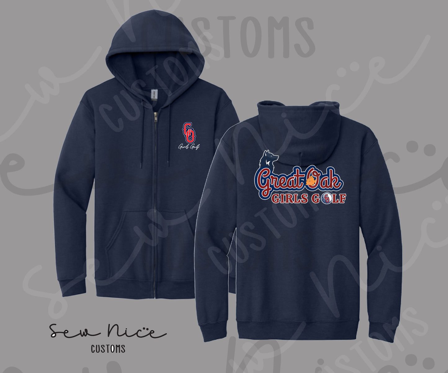 GO Girls Golf - Unisex Full Zip Hoodie
