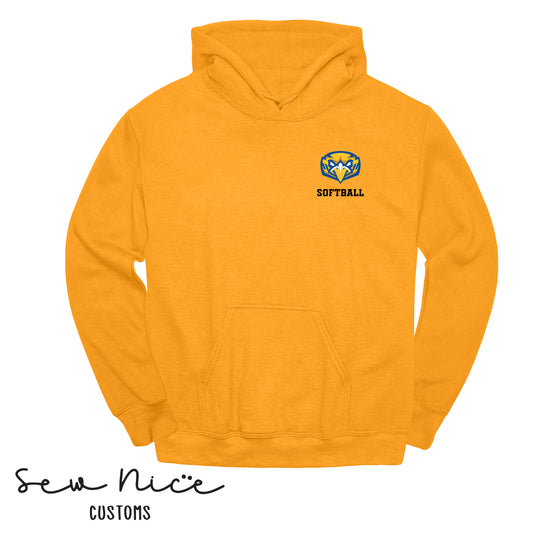 Embroidered Eagle Logo- Softball  - Hoodie